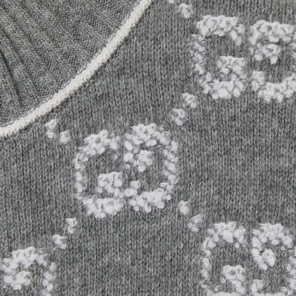 Gg Bouclé Stitch Jacquard Cardigan