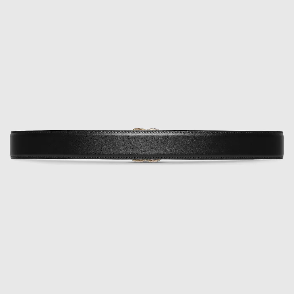 Gg Marmont Thin Belt With Crystals