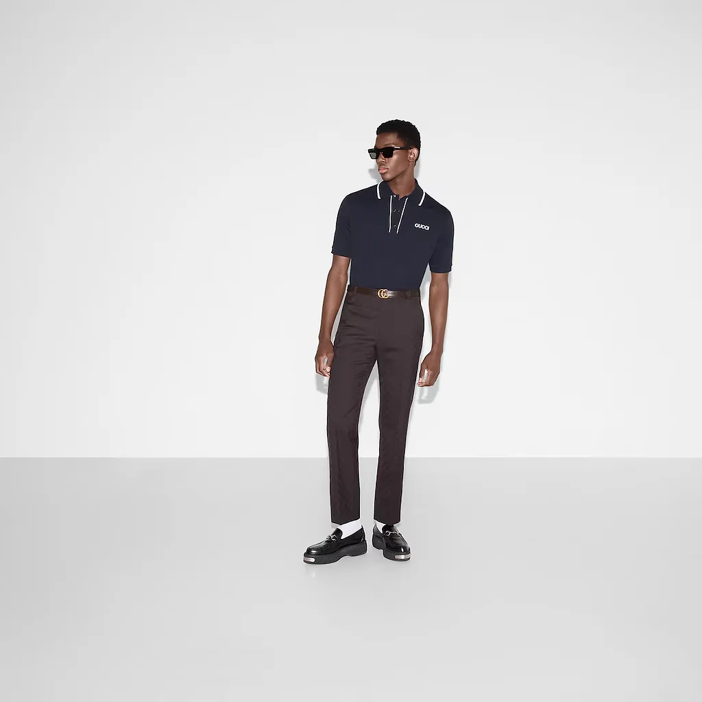 Embroidered Cotton Piquet Polo Shirt