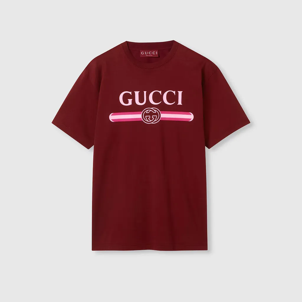 Cotton Jersey T-Shirt With Print
