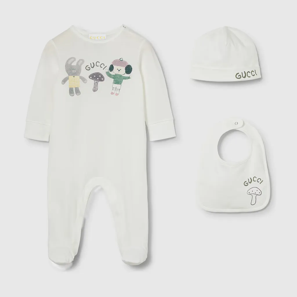 Baby Printed Three-Piece Gift Set
