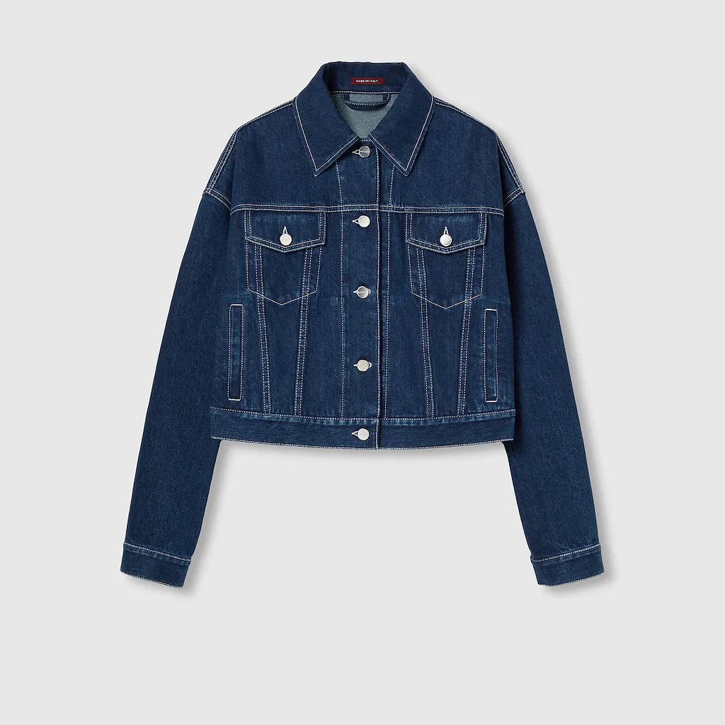 Relaxed Cropped Fit Denim Jacket