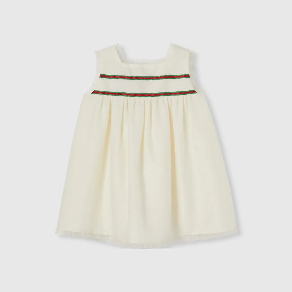 Baby Gg Cotton Dress With Web