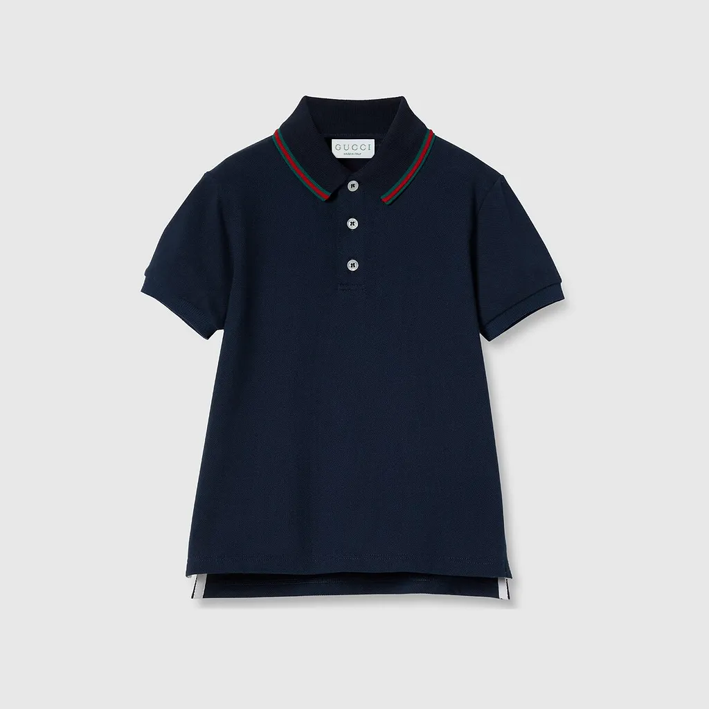 Children's Cotton Polo Top With Web