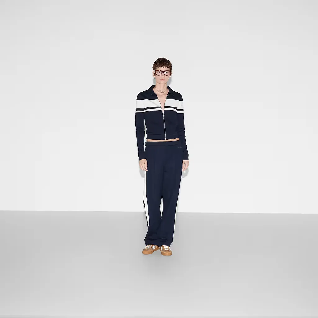 Cotton Jersey Jacket With Embroidery