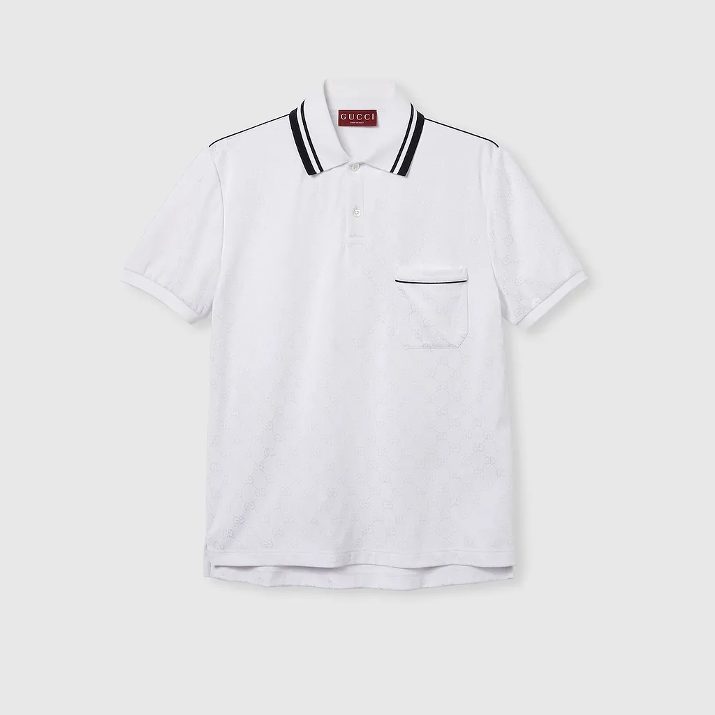 Gg Nylon And Cotton Polo Shirt