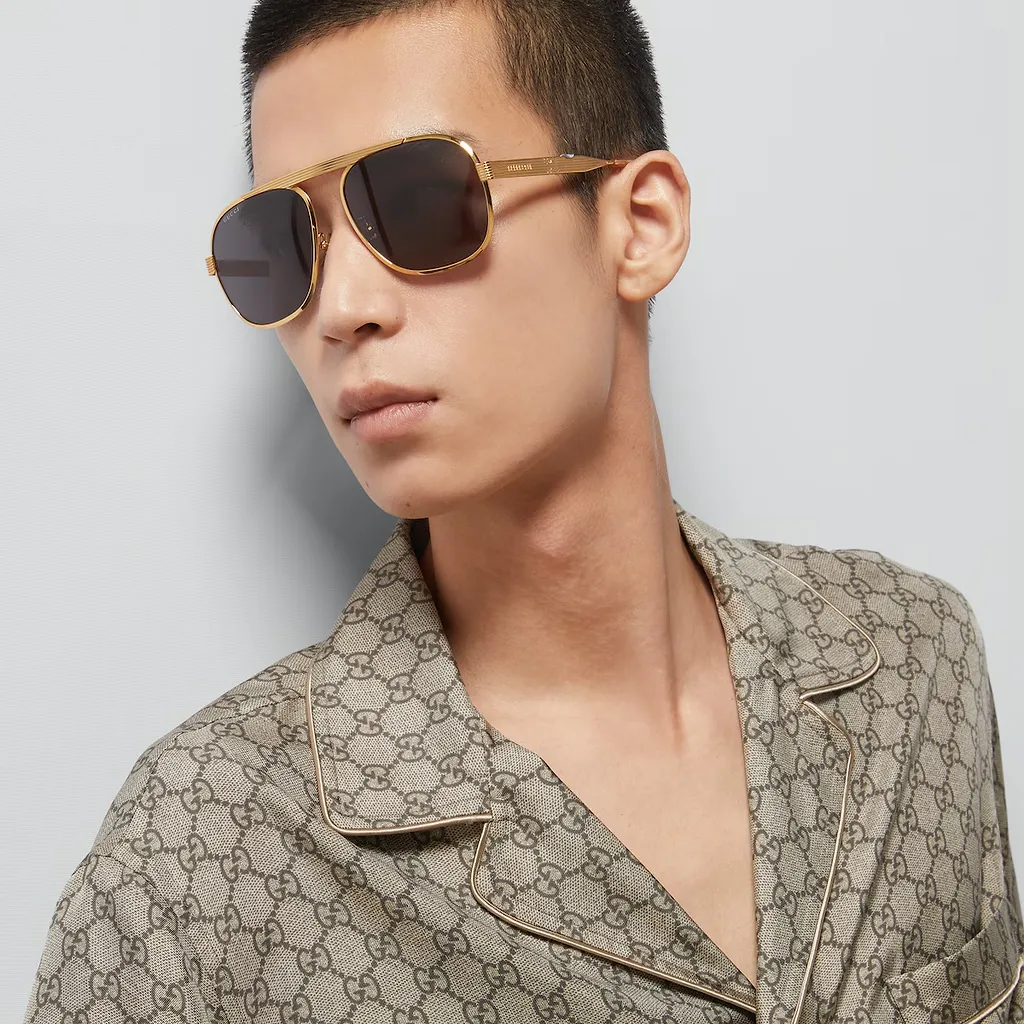 Gg Printed Silk Shirt