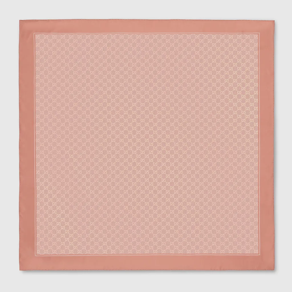Laminated Printed Silk Twill Carré