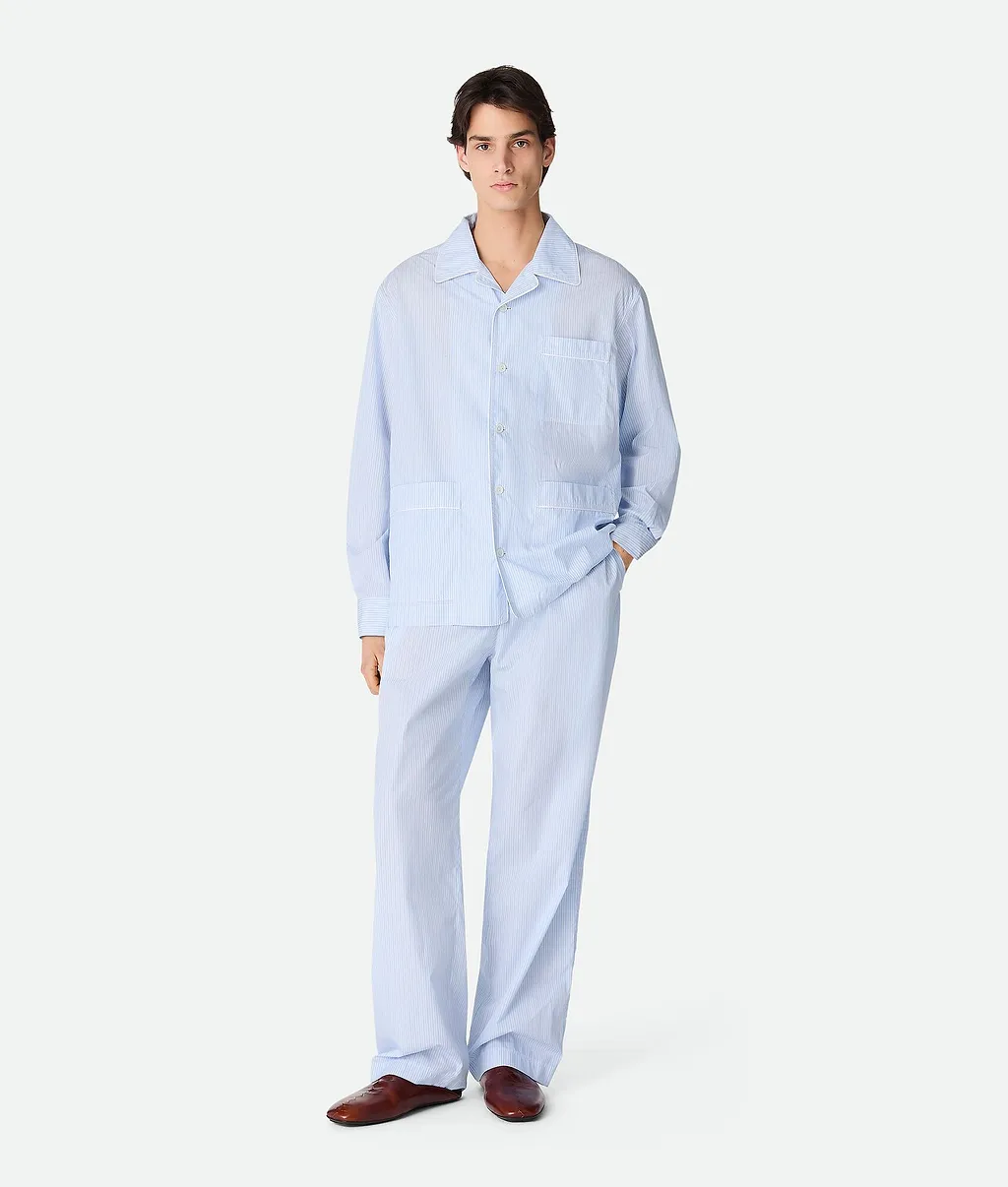 Stripe Cotton Poplin Pajama Set