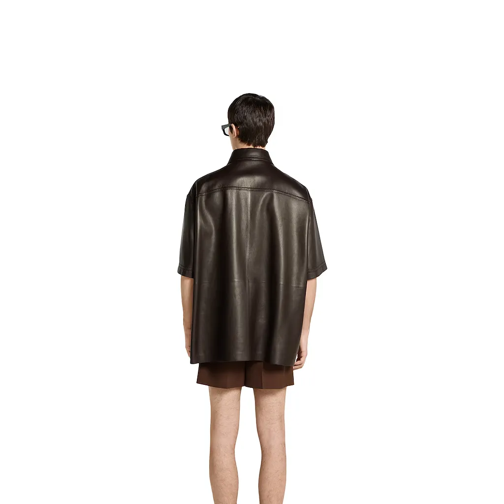 Embossed Plongè Leather Shirt