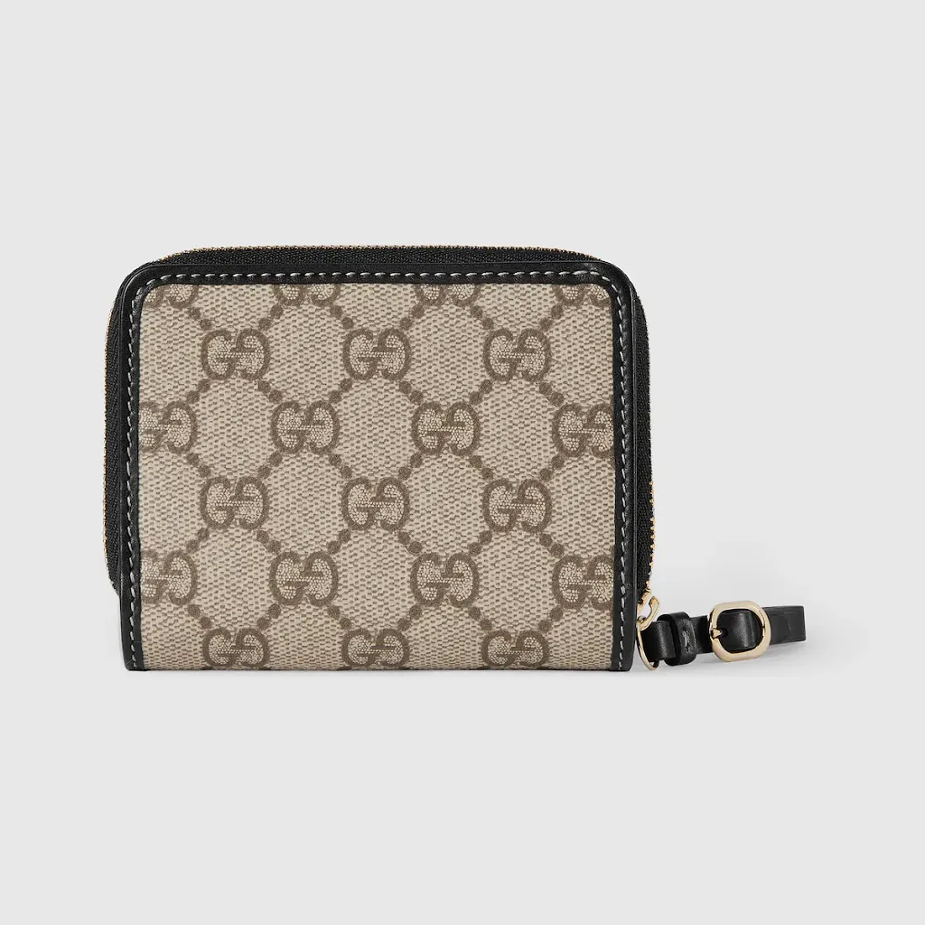 Gg Emblem Zip Mini Wallet