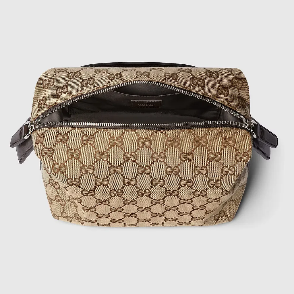 Gg Canvas Small Toiletry Case