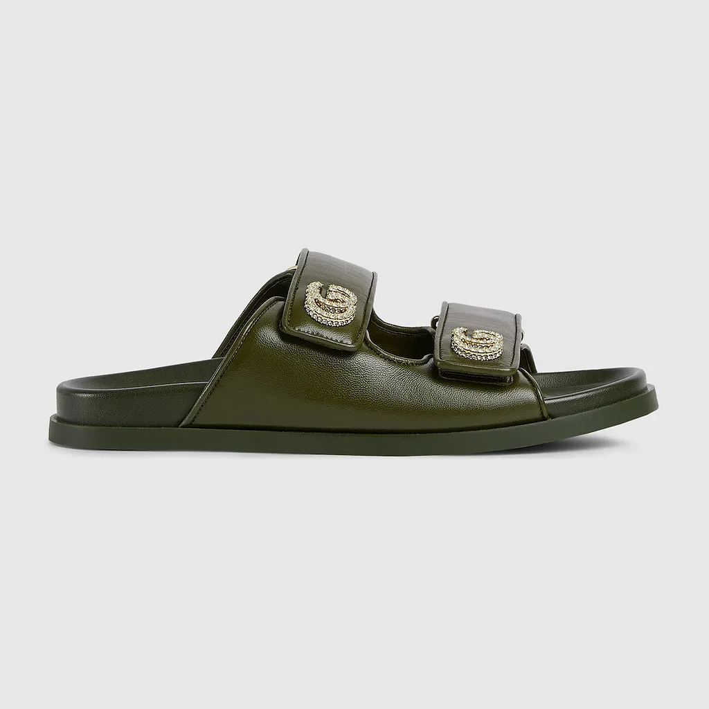 Sandal With Crystal Double G