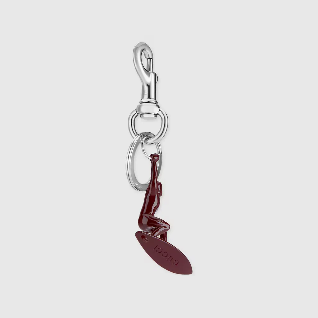Engraved Surfer Keychain Charm