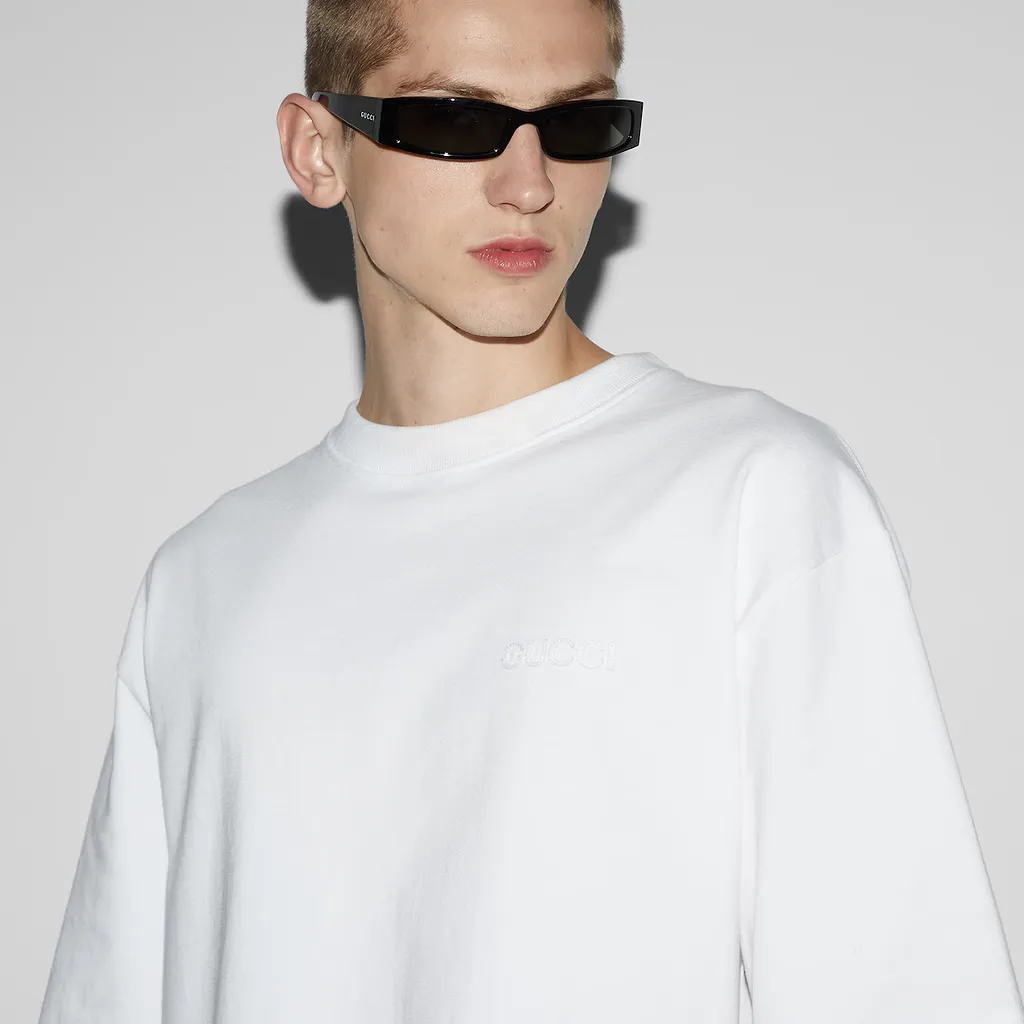 Cotton Jersey T-Shirt With Embroidery