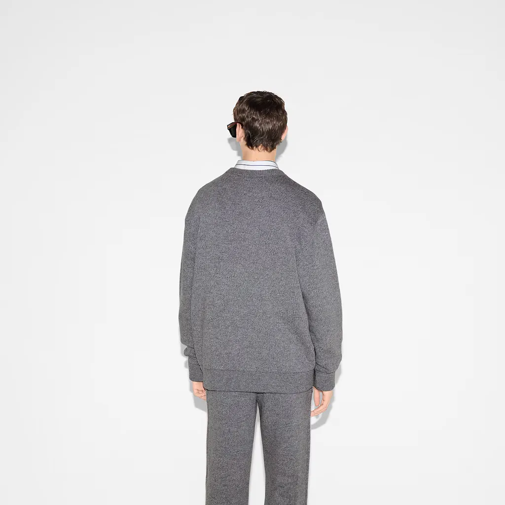 Embroidered Wool Knit Sweater