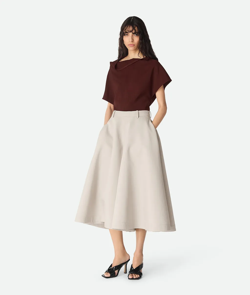 Silk And Cotton Twill Culotte