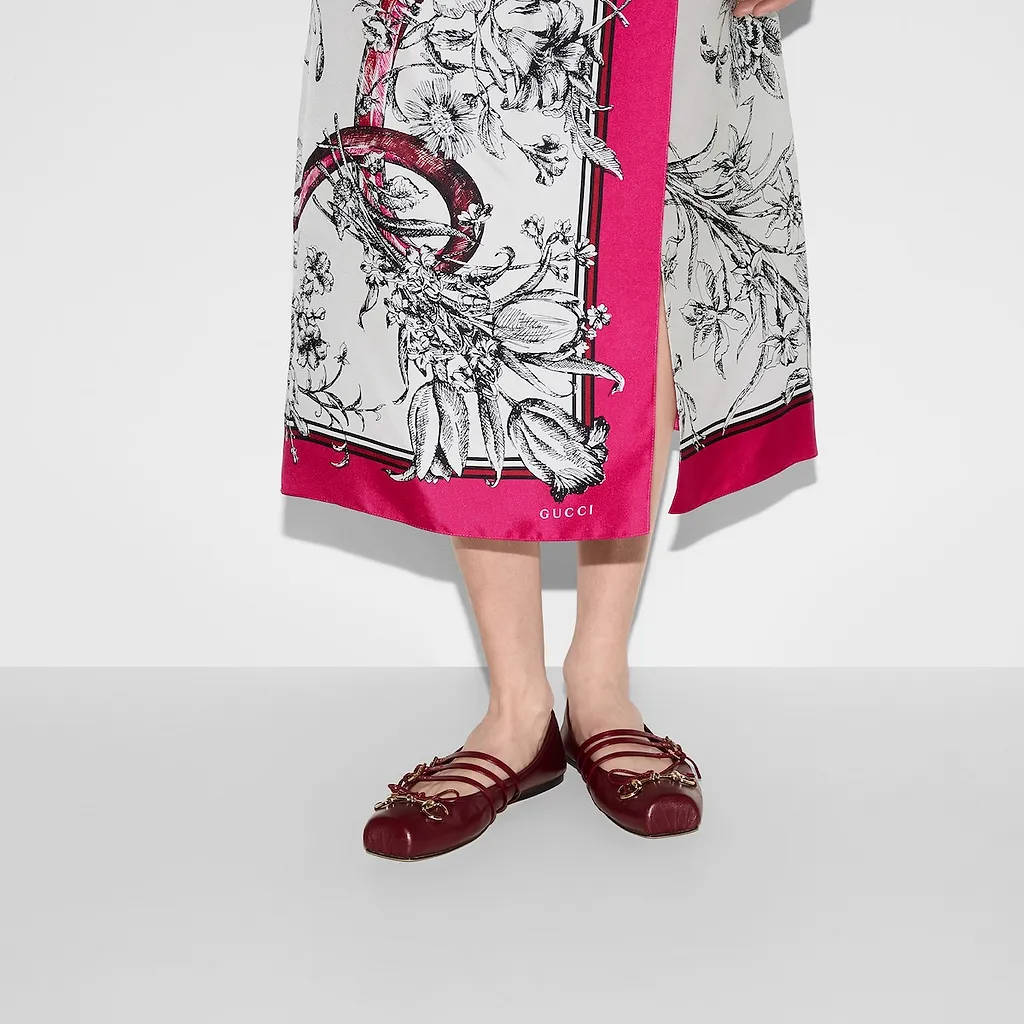 Printed Silk Wrap Skirt