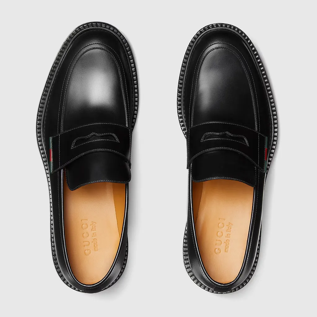 Loafer With Leather Web