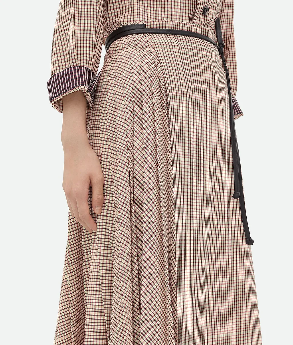 Check Viscose Skirt