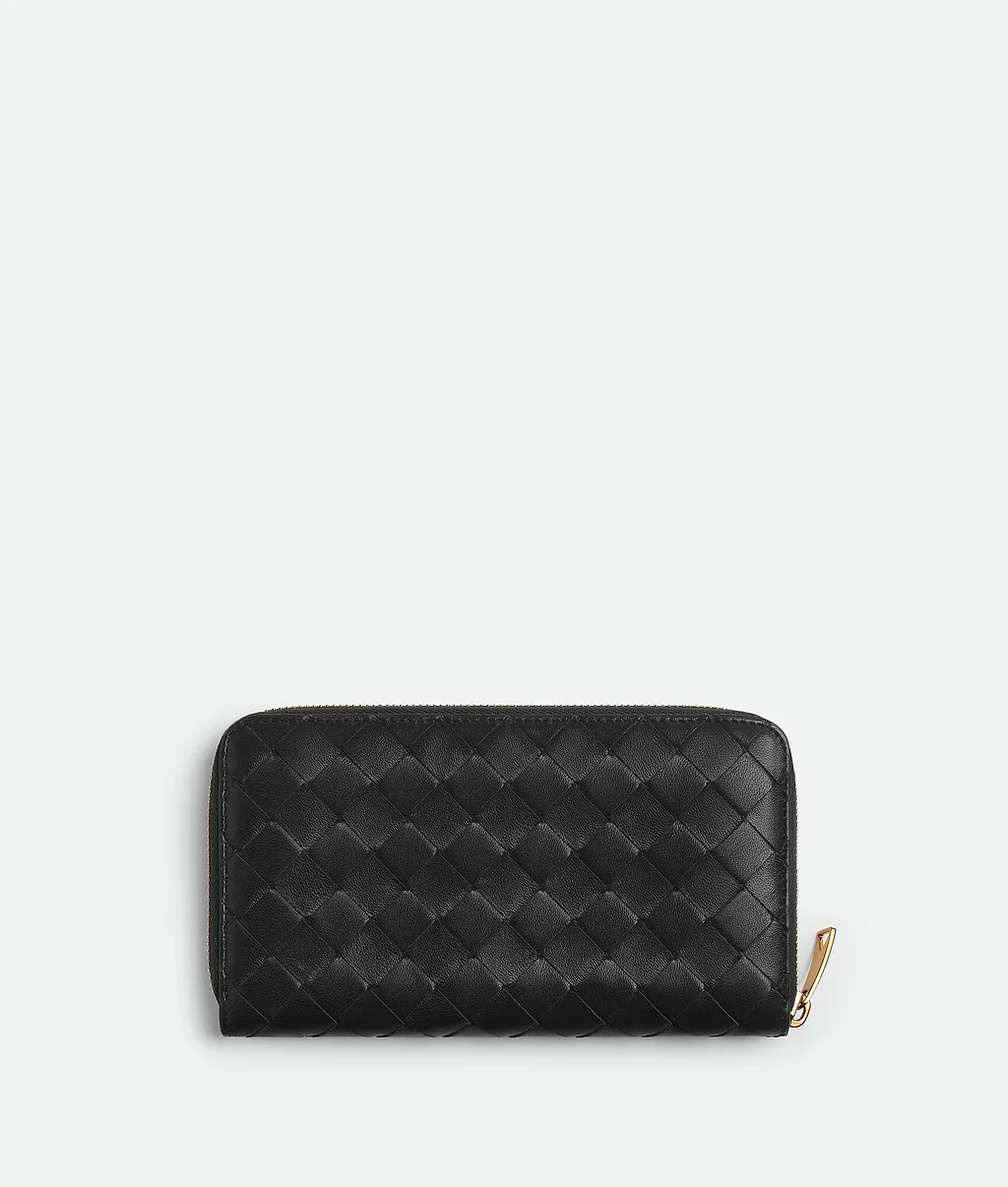 Intrecciato Zip Around Wallet