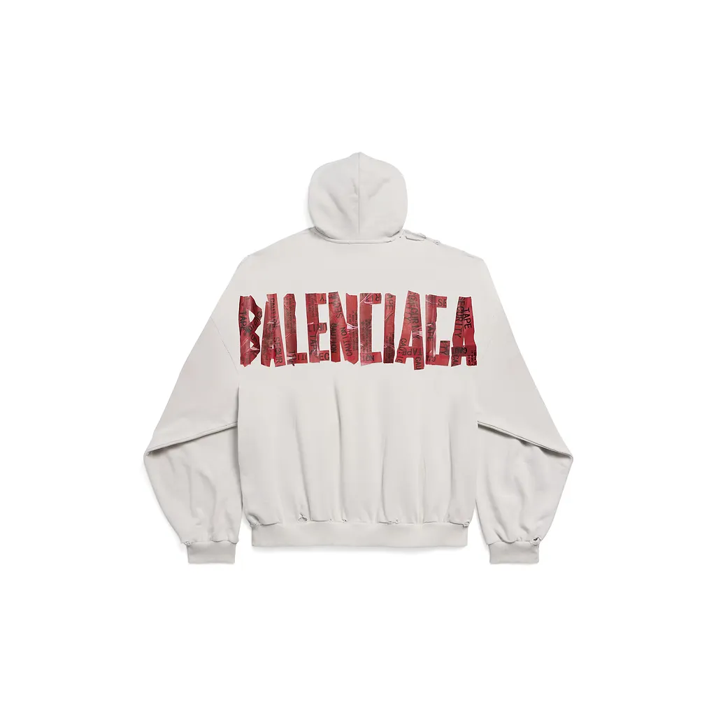 Security Tape Zip-Up Hoodie Large Fit