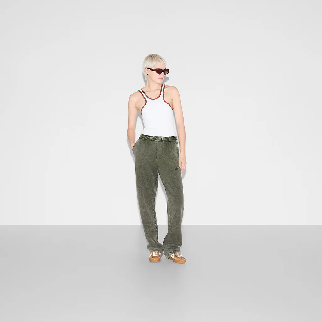 Embroidered Cotton Jogging Trouser