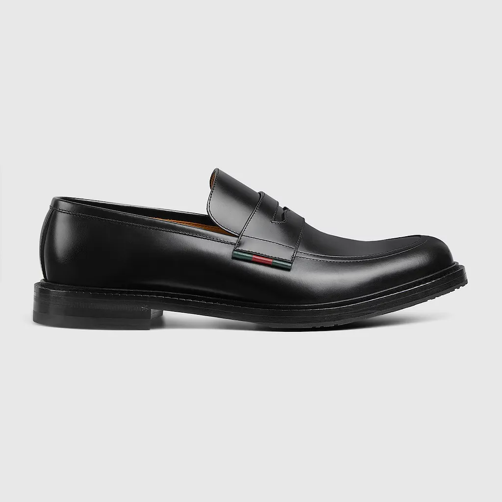 Loafer With Leather Web