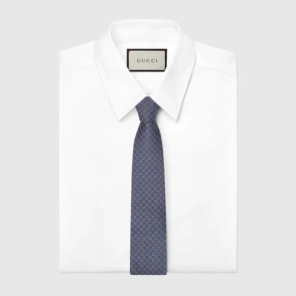 Gg Silk Jacquard Tie