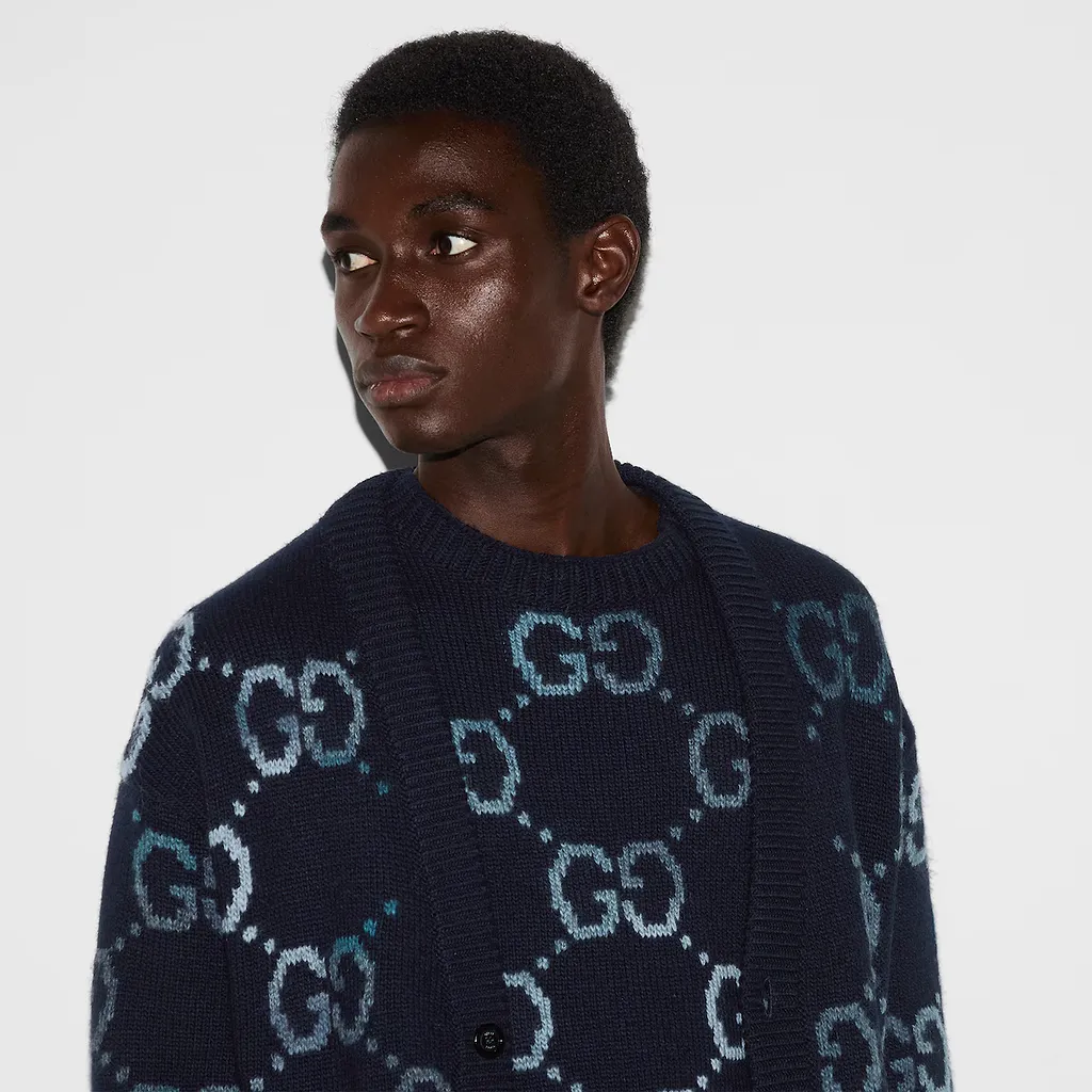 Wool Jumper With Gg Intarsia