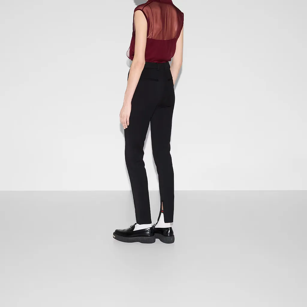 Cotton Jersey Trousers With Embroidery