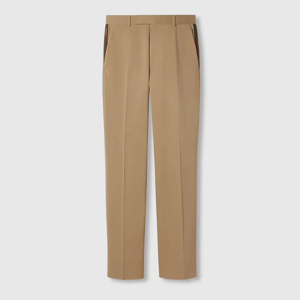 Cotton Gabardine Pant With Web