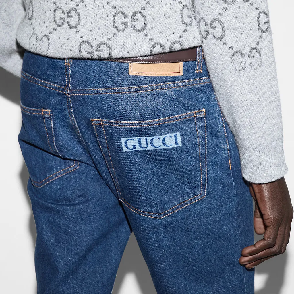 Tapered Denim Pant With Web