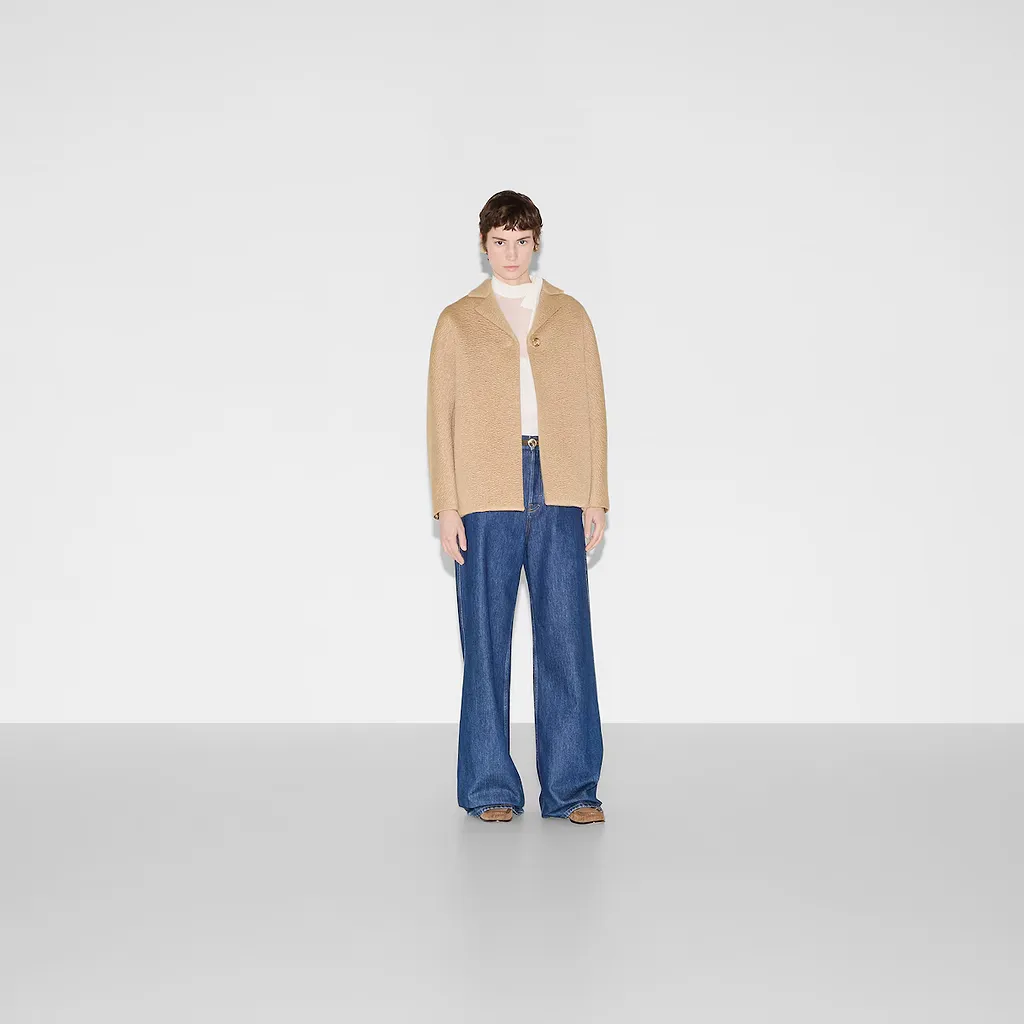 Coated Wool Coat