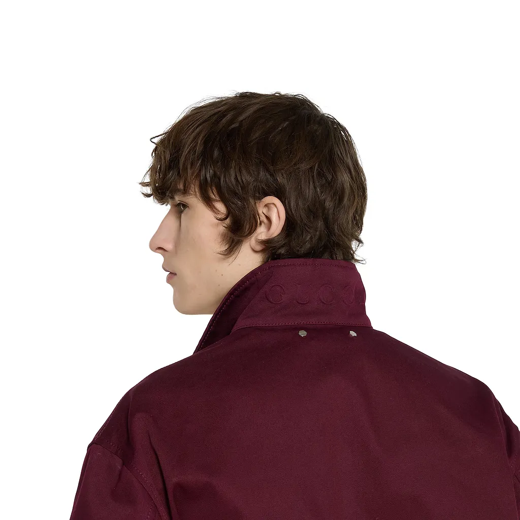 Cotton Gabardine Jacket With Logo