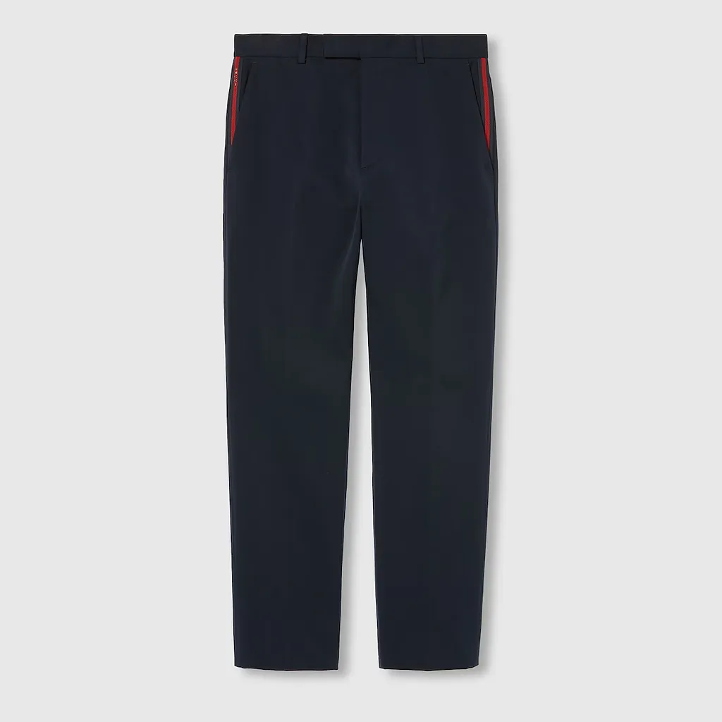 Cotton Gabardine Trouser With Web