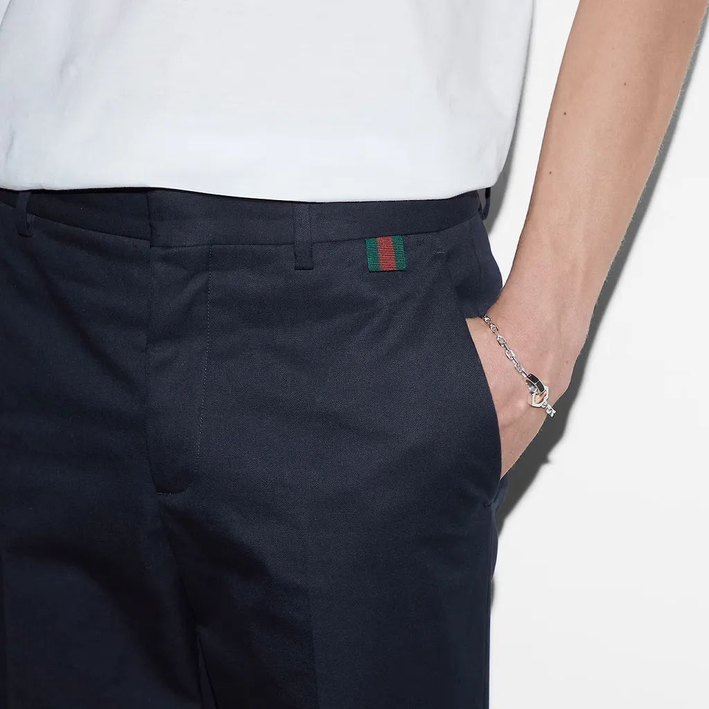 Double Cotton Twill Pant With Web