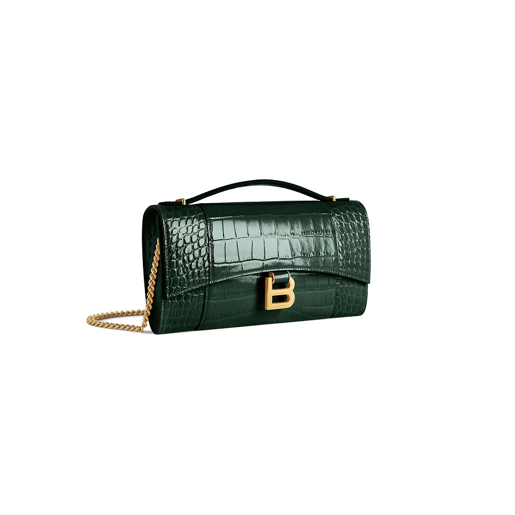 Hourglass Pochette With Chain
