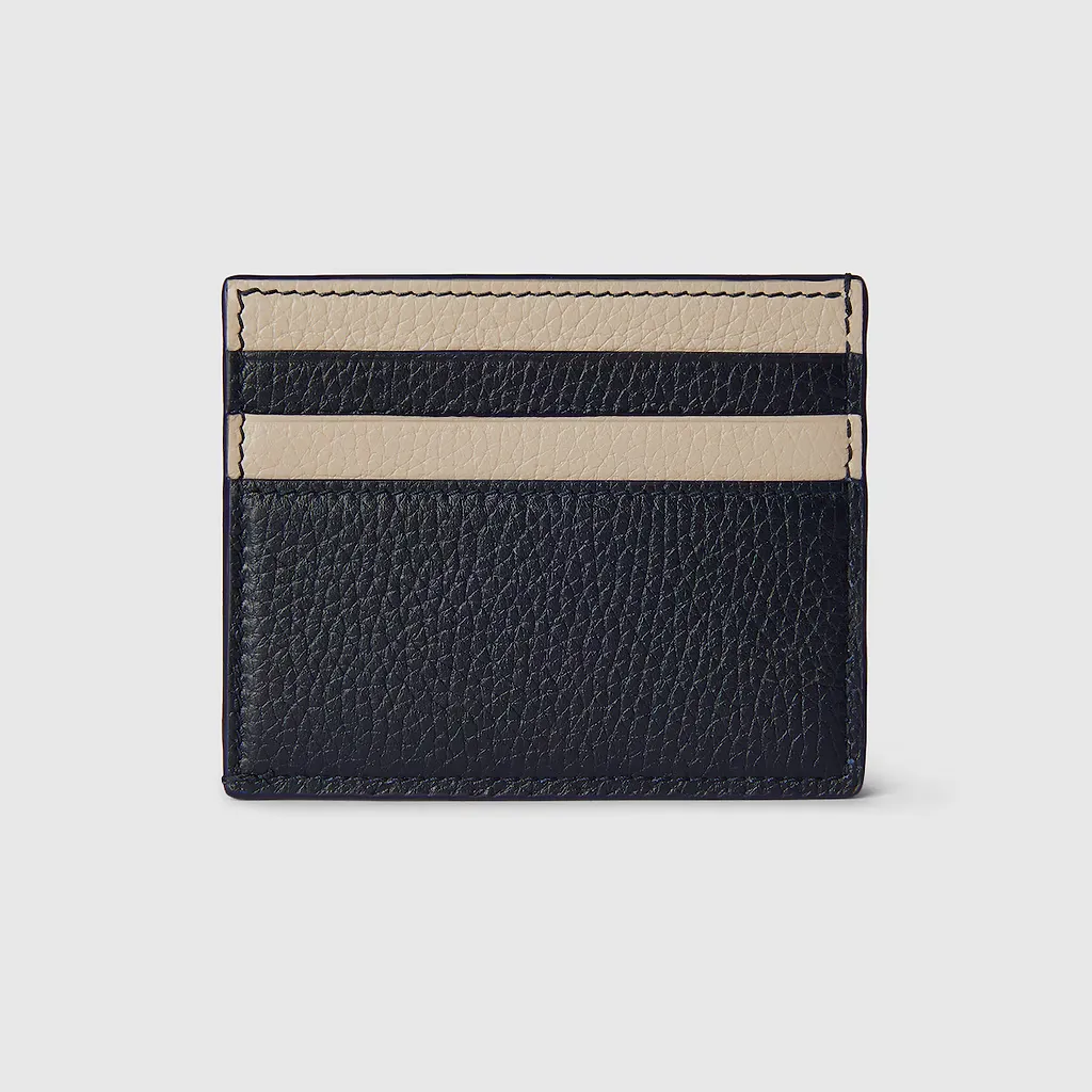 Bi-Colour Card Case With Gucci Logo