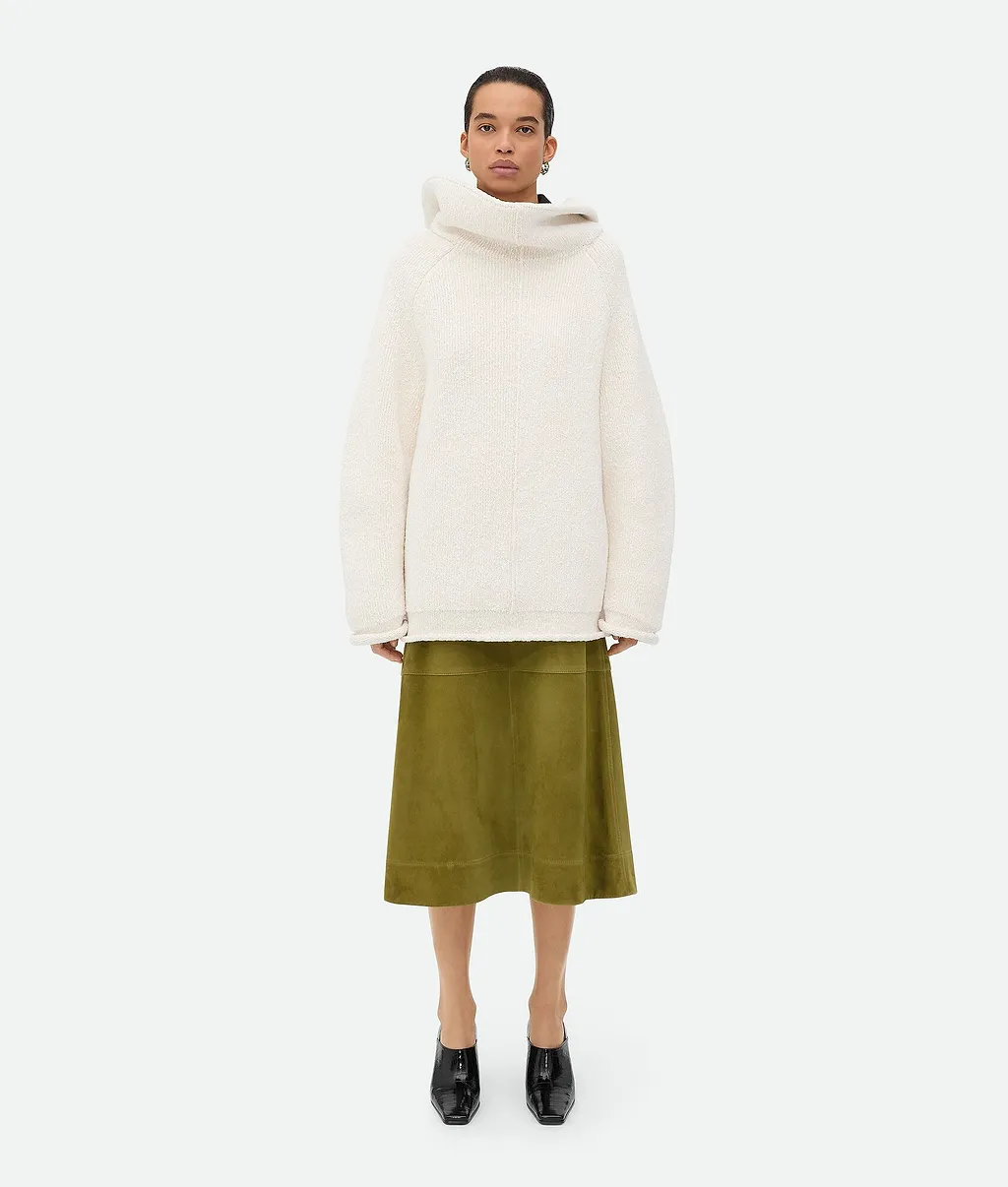 Compact Cotton High Neck Jumper