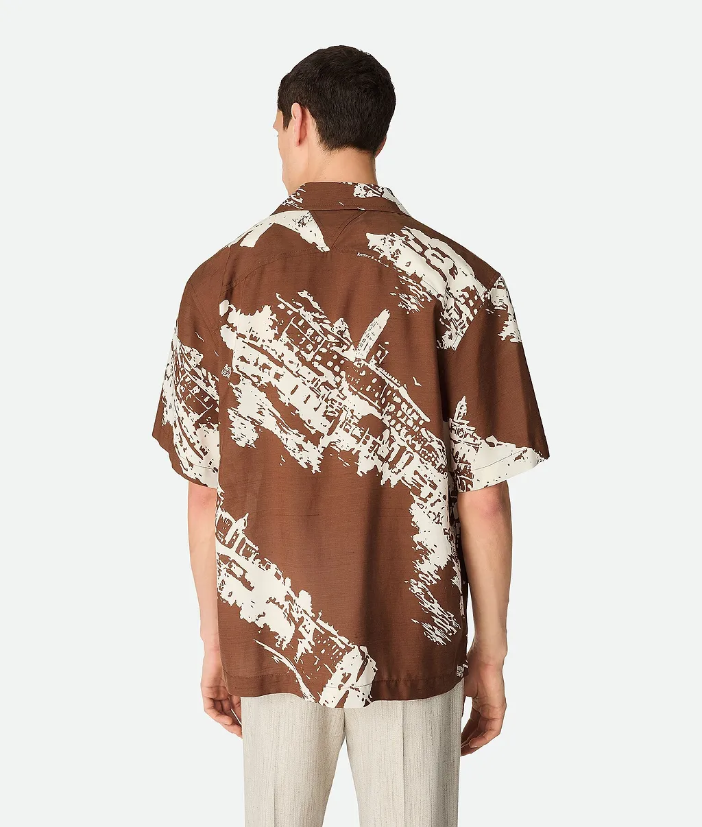 Italian Postcard Silk Shirt