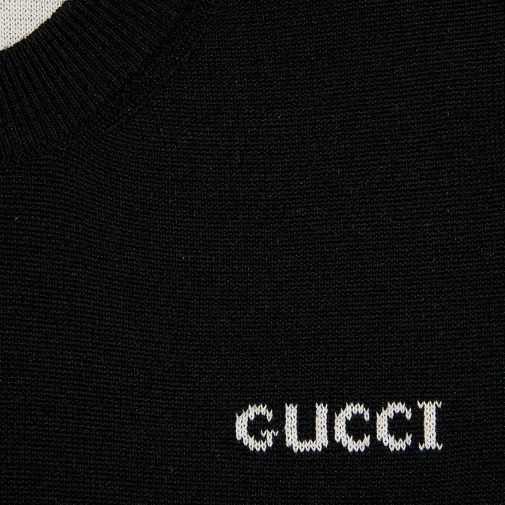 Wool Top With Gucci Intarsia