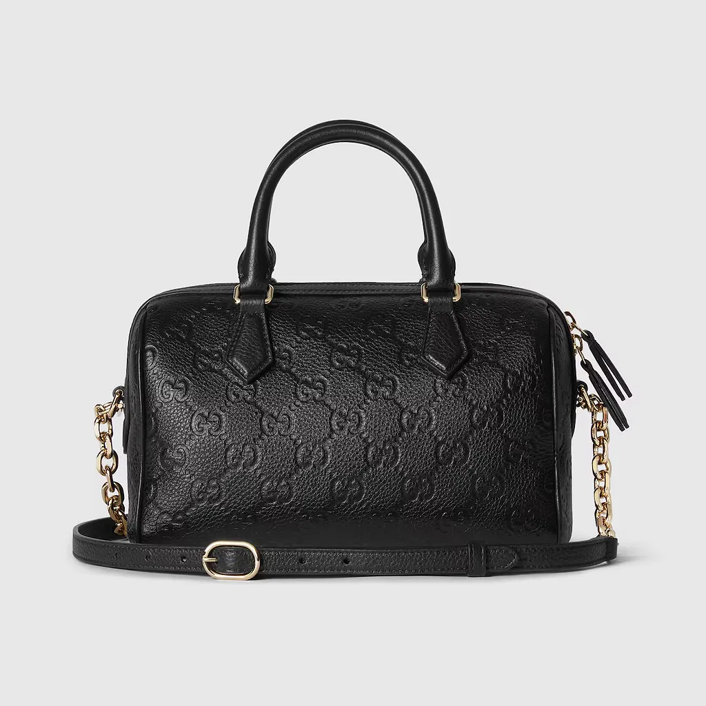 Gg Emblem Medium Boston Bag