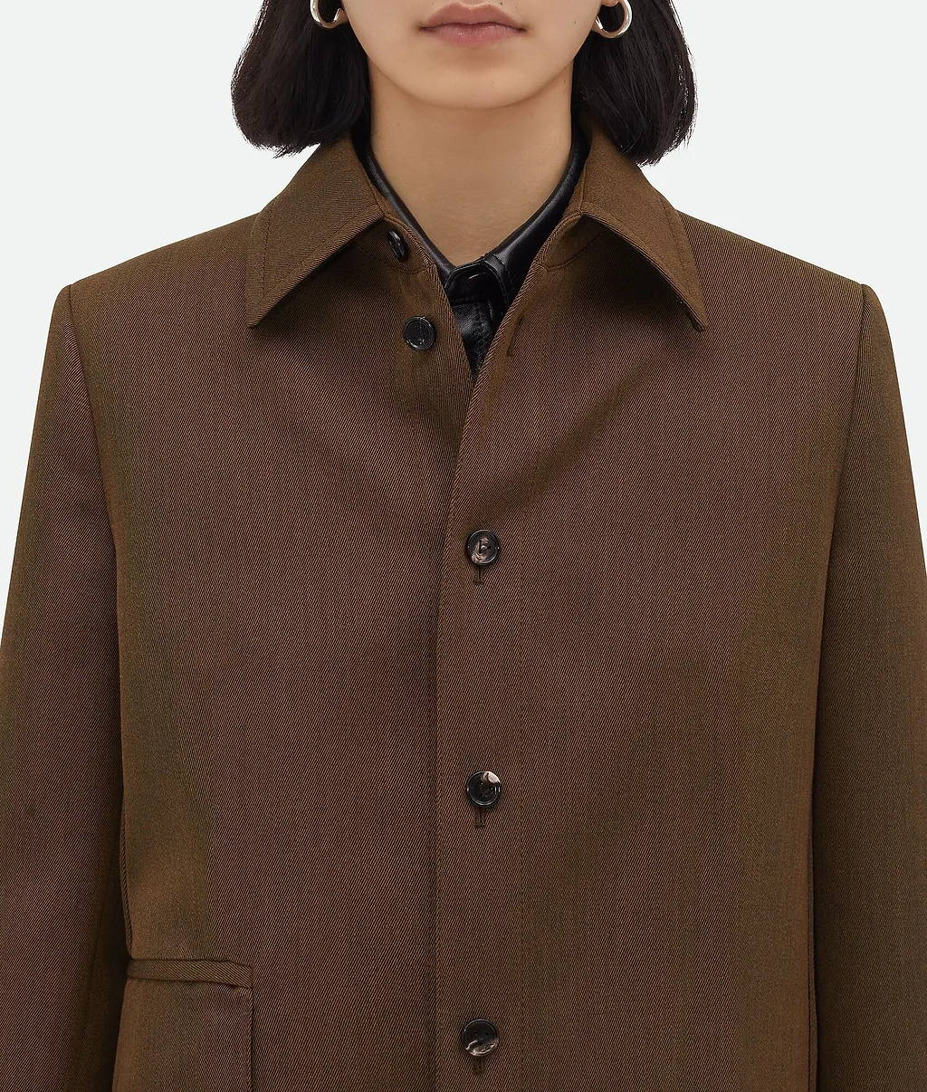 Soft Wool Twill Overshirt