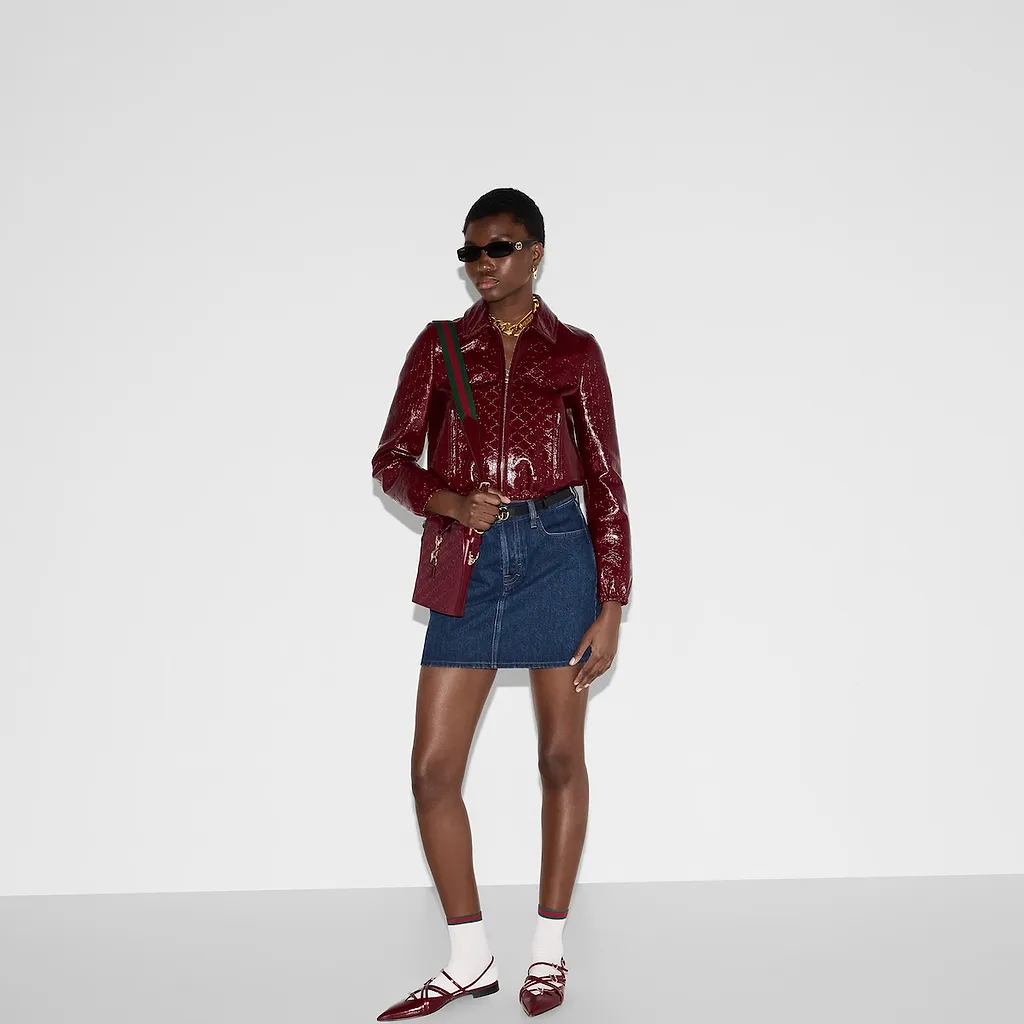 Regular Denim Skirt With Laser Logo
