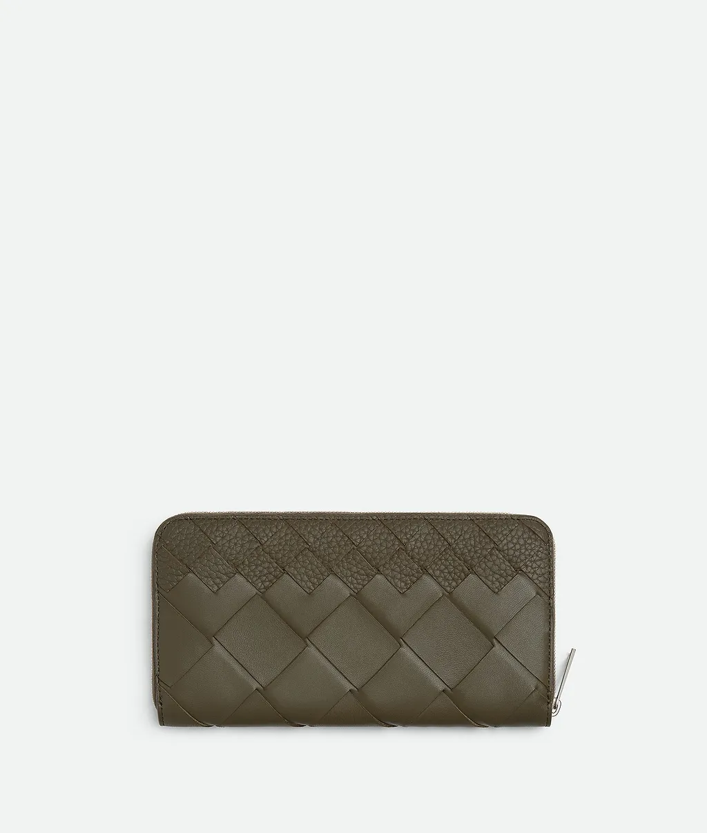 Intrecciato Zip Around Wallet