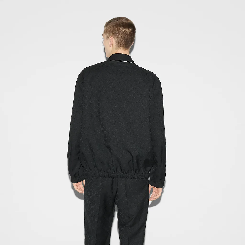 Reversible Gg Polyester Jacket