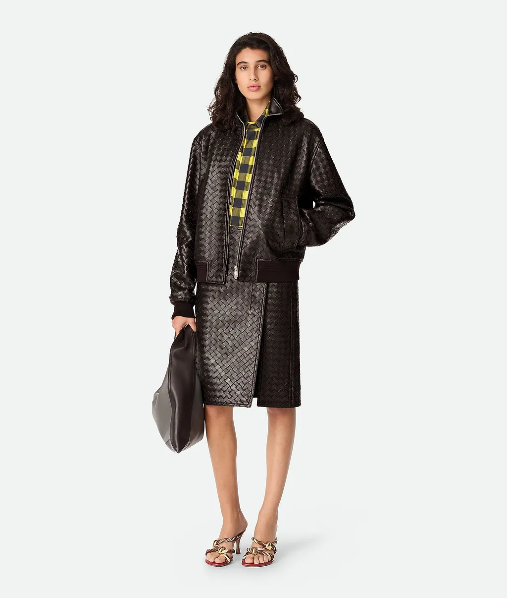 Intrecciato Leather Blouson