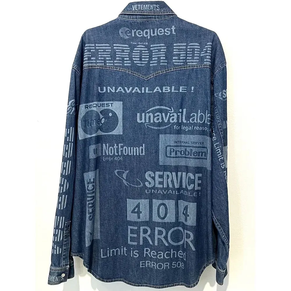 404 error denim shirt