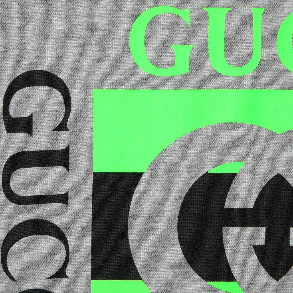 Cotton Jersey T-Shirt With Gucci Print